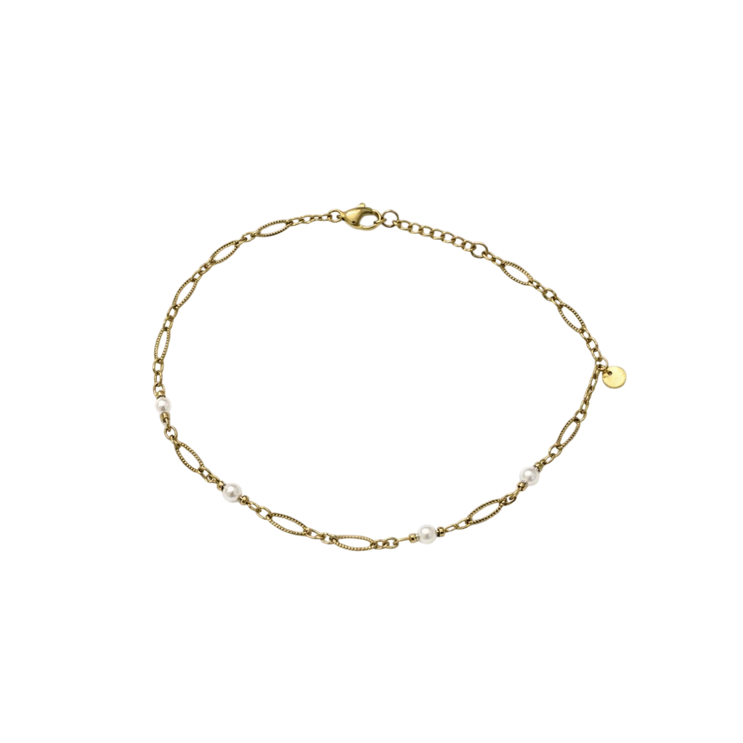 Bracelet Cheville Bijoux - Perle Chainée