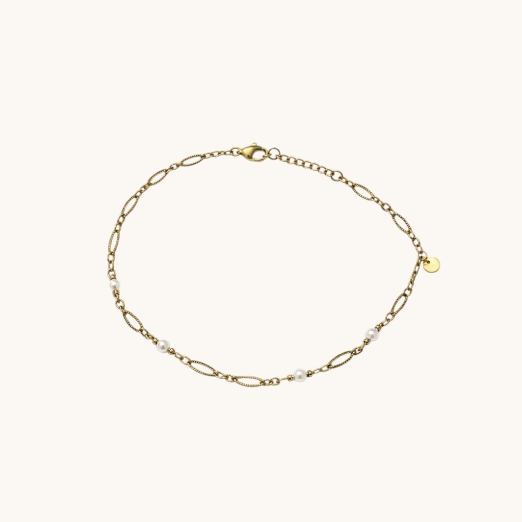 Bracelet Cheville Bijoux - Perle Chainée