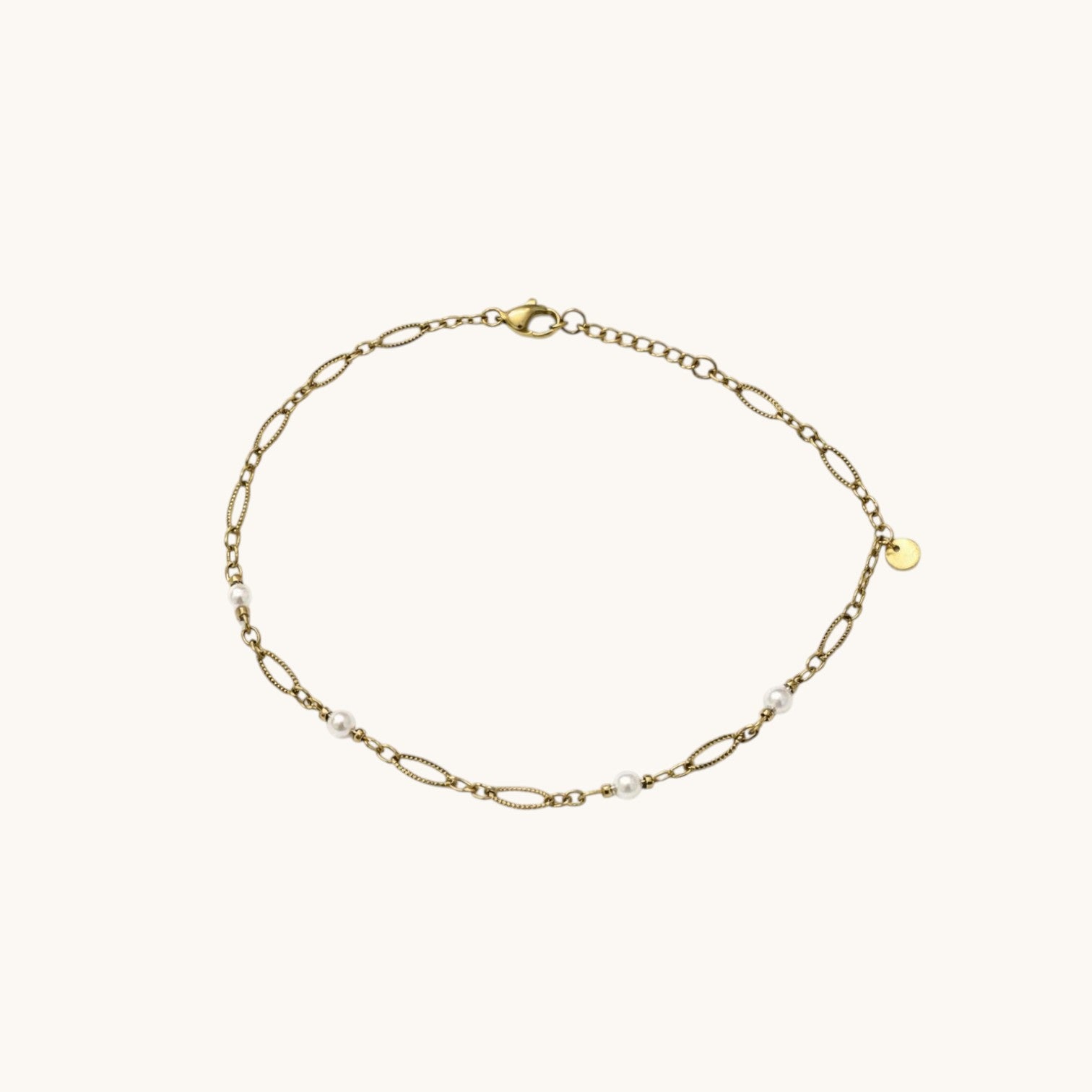 Bracelet Cheville Bijoux - Perle Chainée
