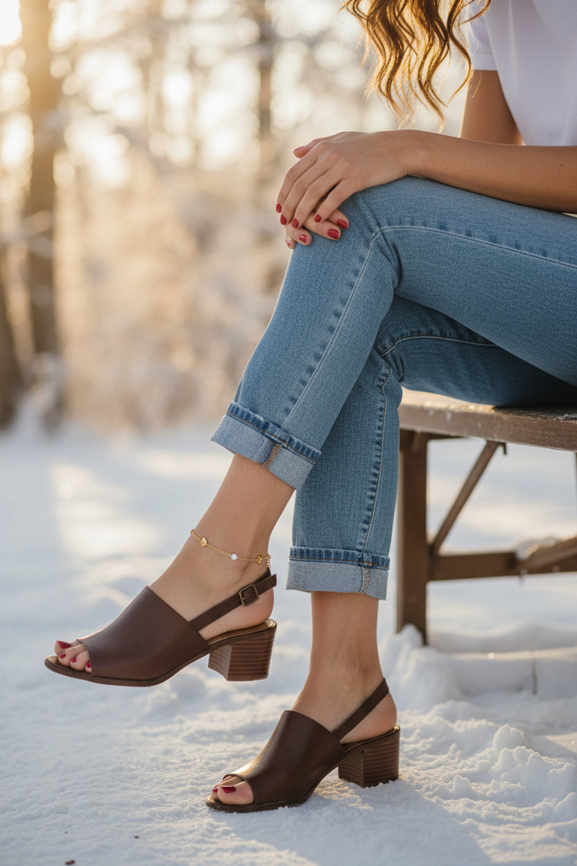 Bracelet Cheville Bijoux - Coeur Min