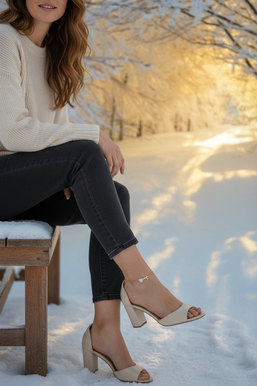 Bracelet Cheville Bijoux - Coeur