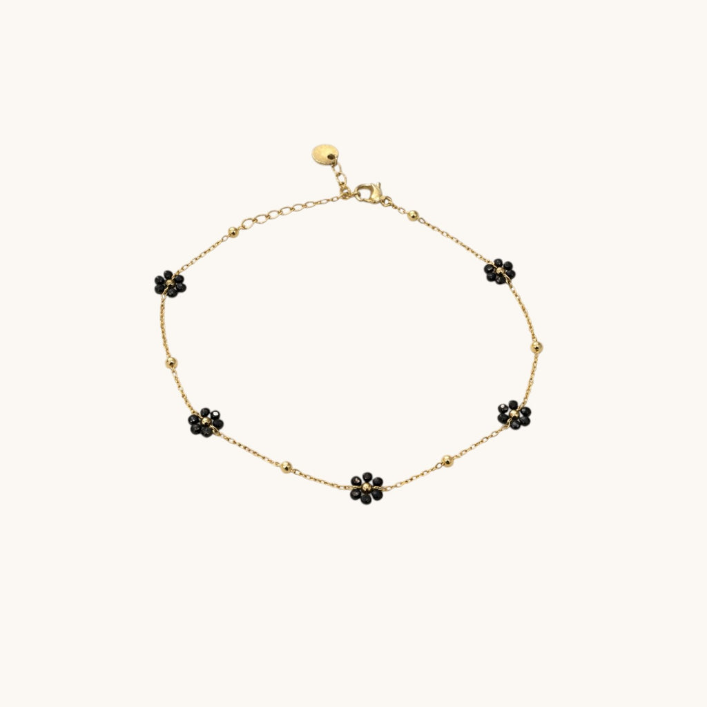 Bracelet Cheville Bijoux - Trefle Noir
